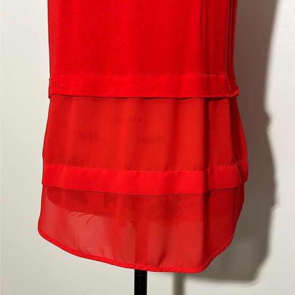 MICHAEL MICHAEL KORS || Sleeveless Orange Mix Blend Top. Sz. M - Picture 7 of 11